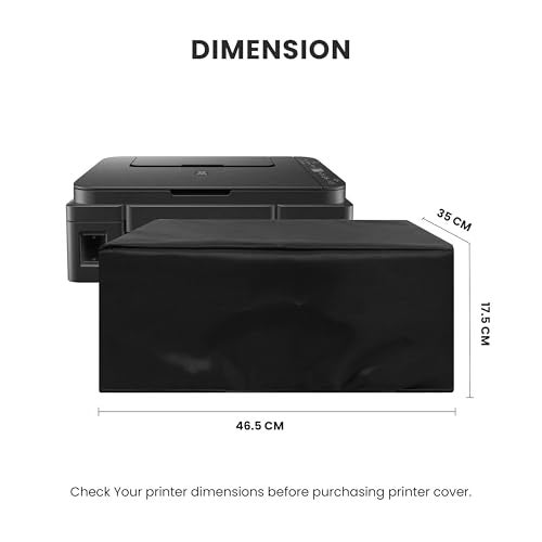 ALIFIYA Dust Proof Washable Printer Cover for Canon Pixma G3010 / G3000 / G3020 / G2020 All-In-One Wireless Ink Tank Colour Printer - Black - Image 2
