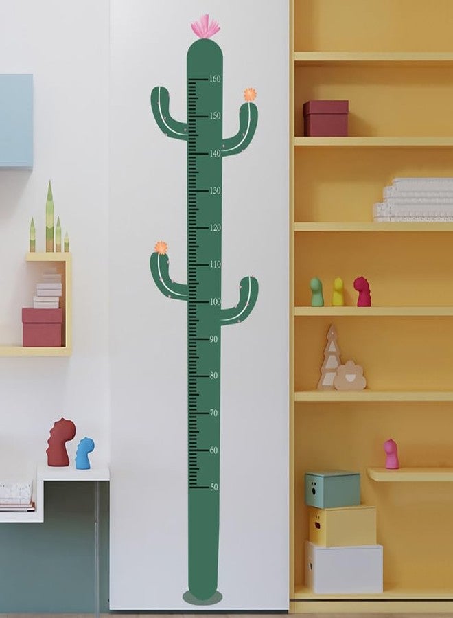 PRETYZOOM Kids Height Wall Sticker Cactus Shape Growth Chart Removable Height Measurement Ruler for Bedroom Classroom Decor 69.29X24.40In - Image 5