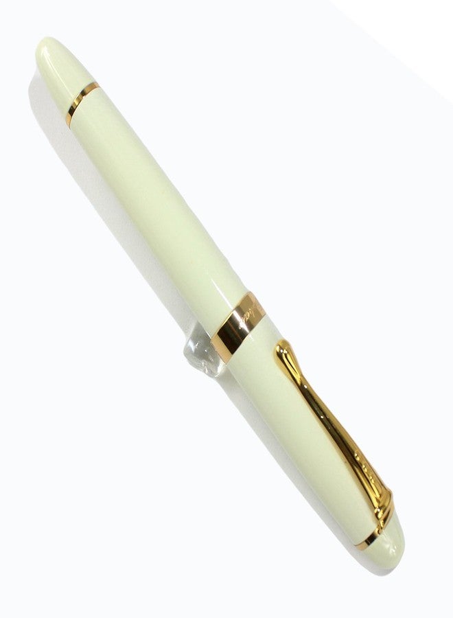 Gullor Fashion Elegant Jinhao 450 White Rollerball Pen with Golden Clip - Image 2