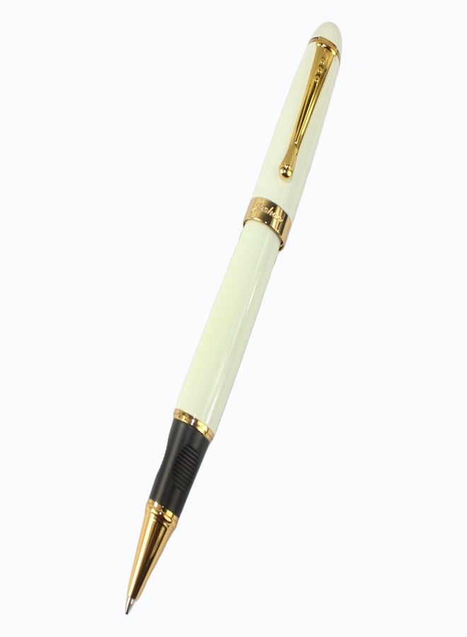 Gullor Fashion Elegant Jinhao 450 White Rollerball Pen with Golden Clip - Image 1