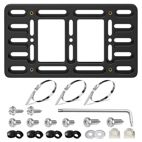 Podestaa Front License Plate Bracket Holder for Audi 20002025 A3 A4 A5 A6 A7 A8 Quattro Sportback Allroad Q3 Q5 Q7 Q8 Premium Prestige S RS Series Bumper Car Plate Frame Mounting Kit - Image 1