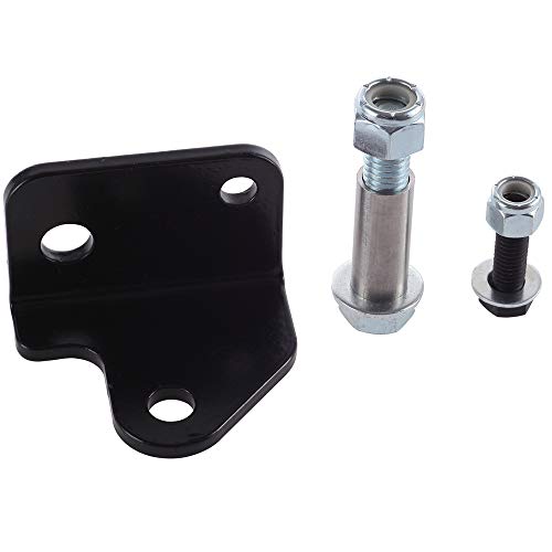 DLP Automotive Steering Stabilizer Relocation Bracket for 2007-2018 Jeep Wrangler JK, Black, Carbon Steel, Bolt-on Mount - Image 1