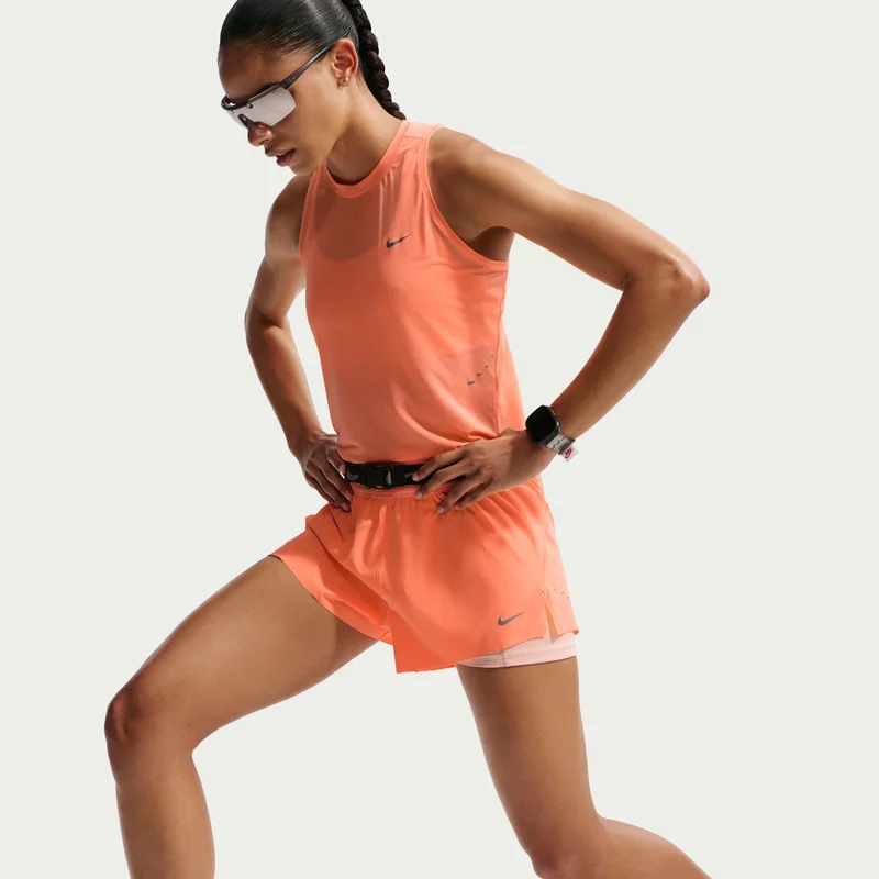 Nike Orange Women's Swift Dri-FIT 2-in-1 Running Shorts for Women | Best Price UAE