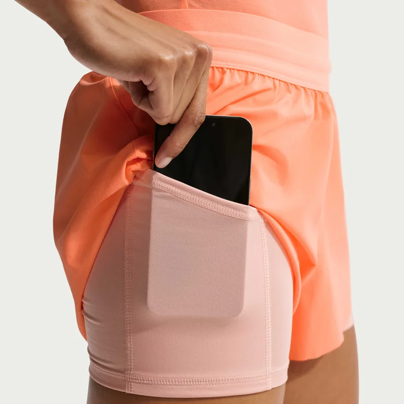 Nike Orange Women's Swift Dri-FIT 2-in-1 Running Shorts for Women | Best Price UAE