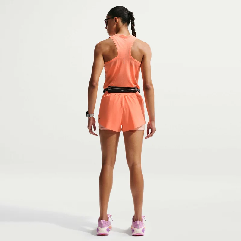 Nike Orange Women's Swift Dri-FIT 2-in-1 Running Shorts for Women | Best Price UAE