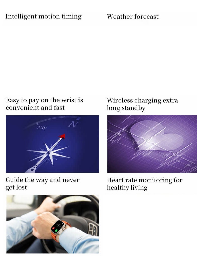 هونج كونج - ساعة ذكية HK22 ULTRA 2 - 4 حزام + واقي شاشة - Image 1