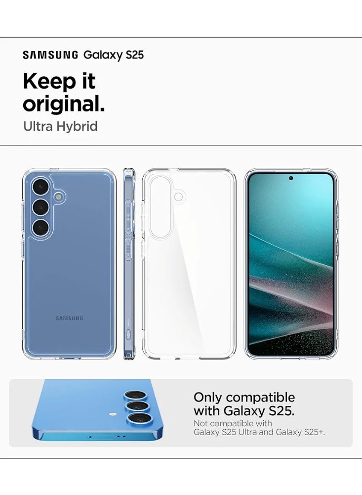 SPIGEN SGP Ultra Hybrid designed for Samsung Galaxy S25 case cover (2026) - Crystal Clear - Image 2