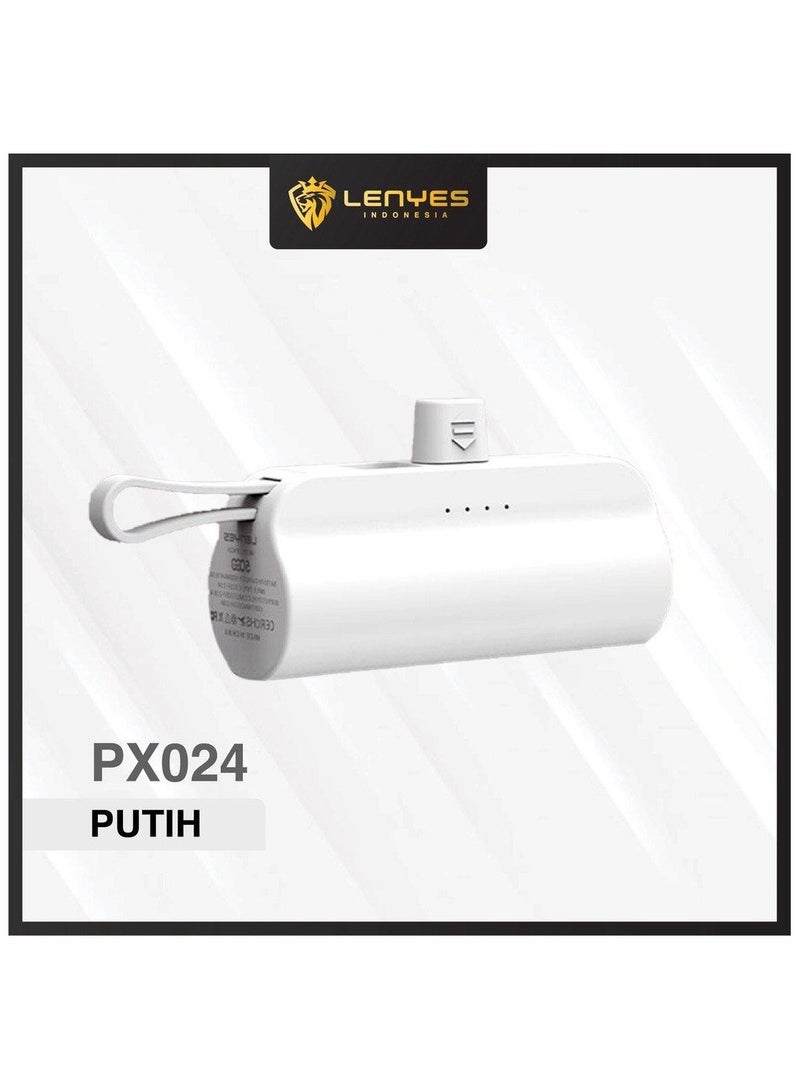 LENYES PX024 5000mAh Mini Powerbank 2 Conector Options With Stand Of Power Bank - Image 1