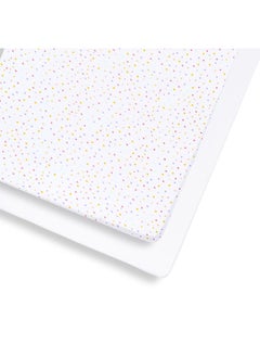 Snuz Pack of 2 Pod Cot And Cot Bed Fitted Sheet Fits Both Cot And Cot Beds, Long - Lasting Quality, Infant And Baby Toddler/ Kids, Patterncolour Spots, Fitted Sheet Size - 70X140Cm  - Image 2