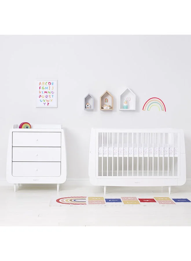 Snuz Pack of 2 Pod Cot And Cot Bed Fitted Sheet Fits Both Cot And Cot Beds, Long - Lasting Quality, Infant And Baby Toddler/ Kids, Patterncolour Spots, Fitted Sheet Size - 70X140Cm