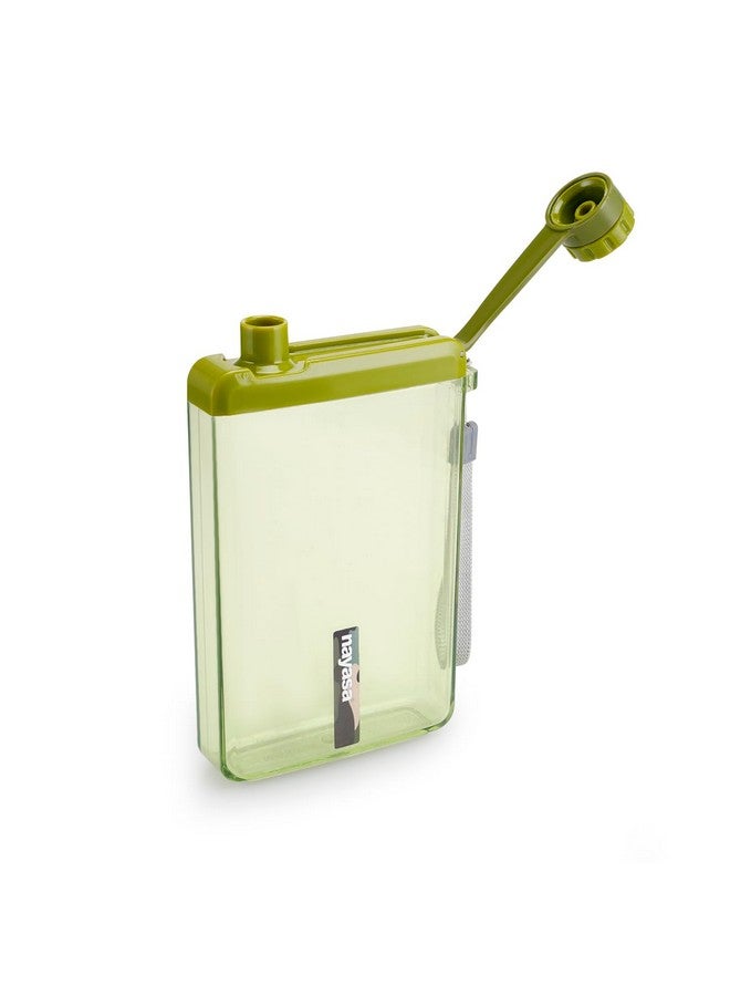 Nayasa Zelda 550 ml BPA Free | Leak Proof | Slim Body | Compact Size | Notebook Water Bottle for School, College & Office | Green - Image 1