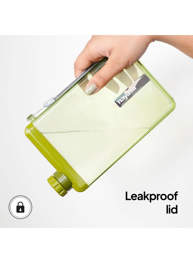 Nayasa Zelda 550 ml BPA Free | Leak Proof | Slim Body | Compact Size | Notebook Water Bottle for School, College & Office | Green - Image 4