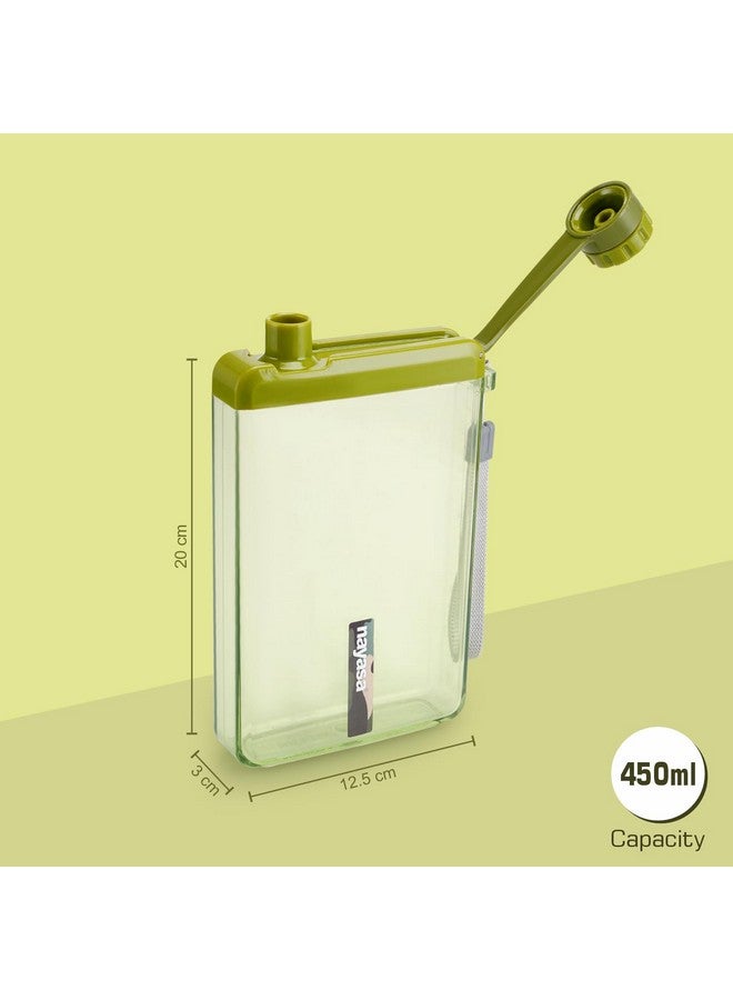 Nayasa Zelda 550 ml BPA Free | Leak Proof | Slim Body | Compact Size | Notebook Water Bottle for School, College & Office | Green - Image 2