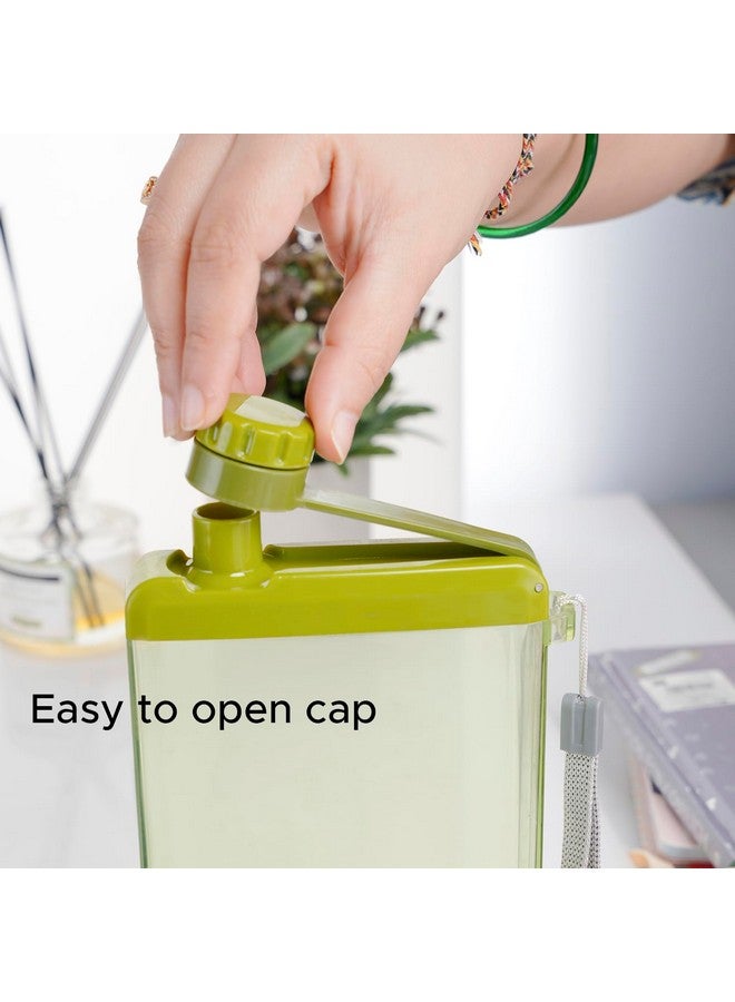 Nayasa Zelda 550 ml BPA Free | Leak Proof | Slim Body | Compact Size | Notebook Water Bottle for School, College & Office | Green - Image 5