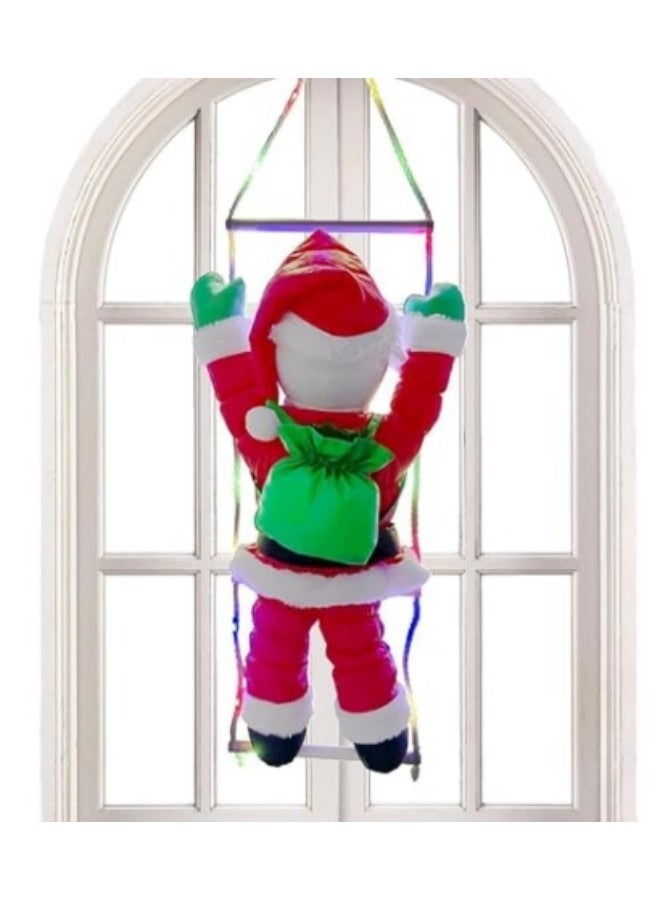 CCOVERY Climbing Ladder Ornament with Lights 3 Modes Hanging Climbing Ladder String Festival Decorations, 60cm - Image 1