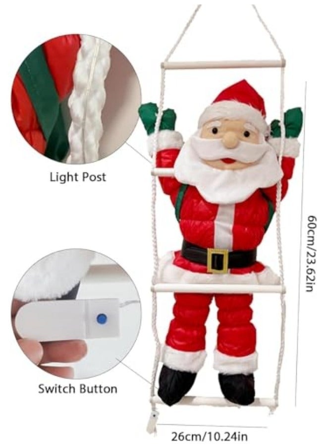 CCOVERY Climbing Ladder Ornament with Lights 3 Modes Hanging Climbing Ladder String Festival Decorations, 60cm - Image 2