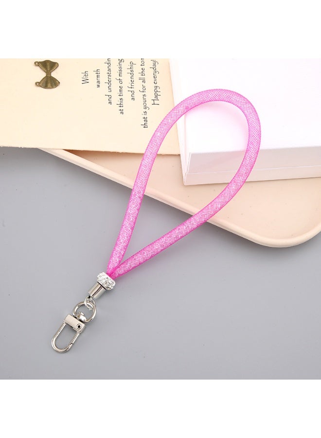 NIBEMINENT Phone Charm/ Chain Strap for Women Girls, Drilling Net Cell Phone Case Lanyard Wrist Strap