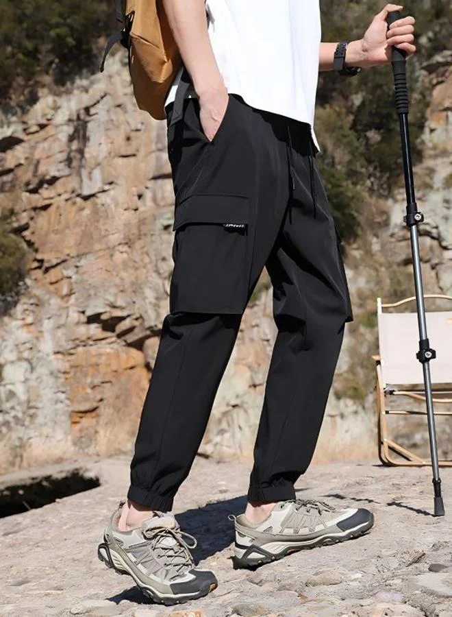 Take Two Men Black Cargo Joggers