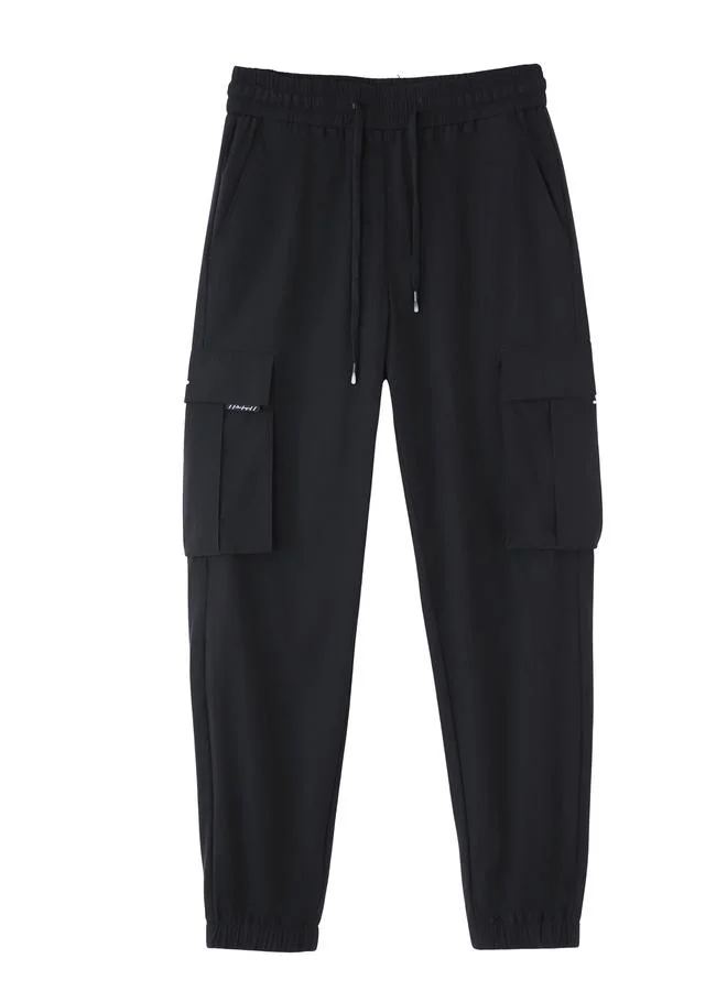 Take Two Men Black Cargo Joggers