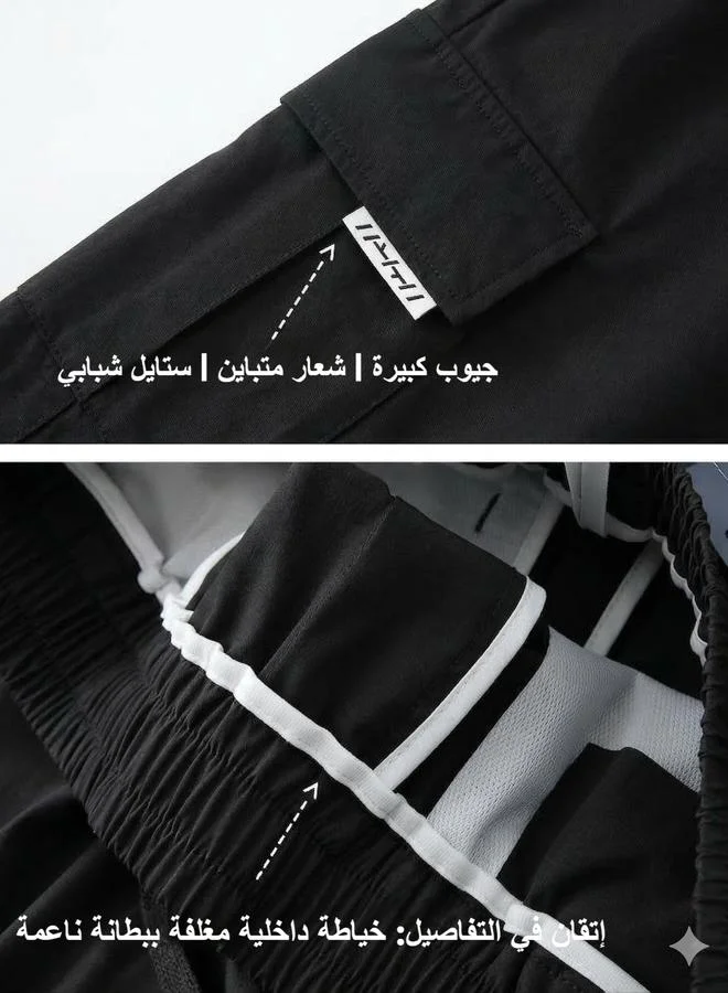 Take Two  Men Black Cargo Joggers for Men | Best Price UAE