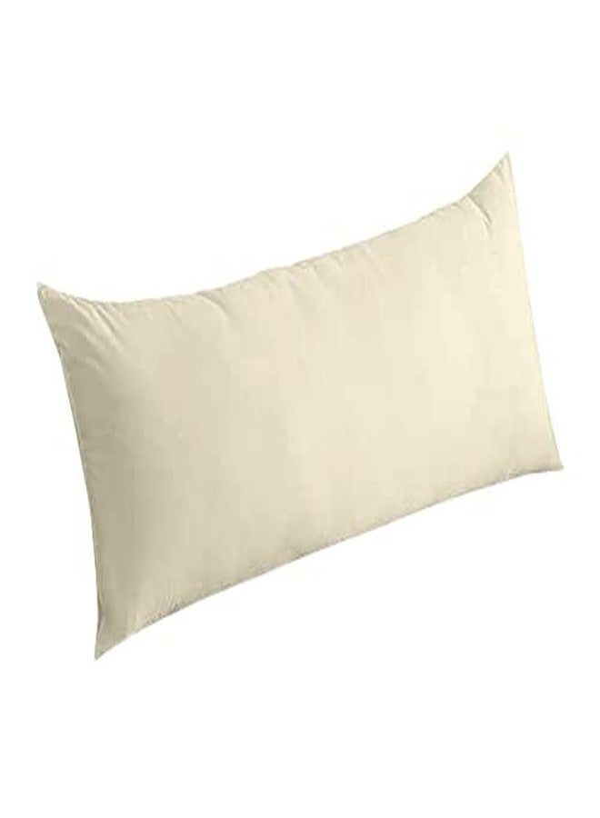 Cotton Delight غطاء وسادة جسم قطن ديلوكس 20 x 60 بسحاب 100% قطن مزيج ممتاز 1 قطعة كريمي - Image 2