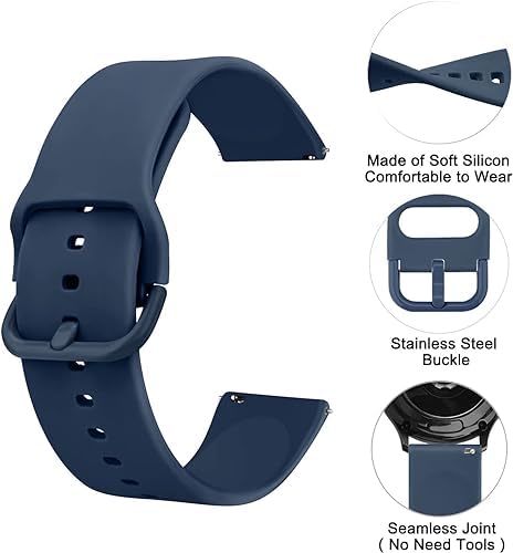 Printme 22mm Watch Straps Belt Band Compatible with Noise ColorFit Ultra/Ultra 2, Vision, Caliber, Pro 3, Boat, Active/GPS, Buzz, Nav & Nav+, Universal Compatibility Smartwatch Straps (Navy Blue) - Image 4