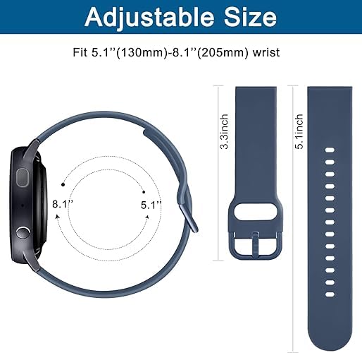 Printme 22mm Watch Straps Belt Band Compatible with Noise ColorFit Ultra/Ultra 2, Vision, Caliber, Pro 3, Boat, Active/GPS, Buzz, Nav & Nav+, Universal Compatibility Smartwatch Straps (Navy Blue) - Image 5