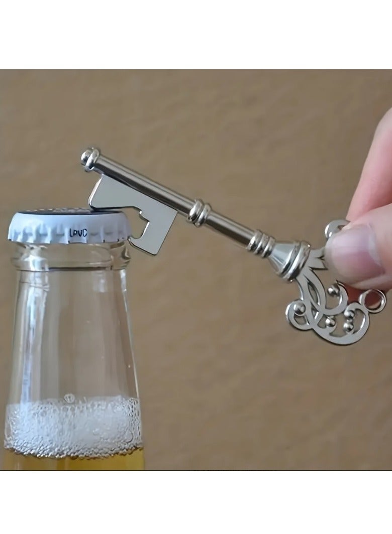 1PC  bottle opener, vintage crown key shaped bottle opener for bar or home, wedding party favors, bar accessories, kitchen gadgets，etc.  - Image 1