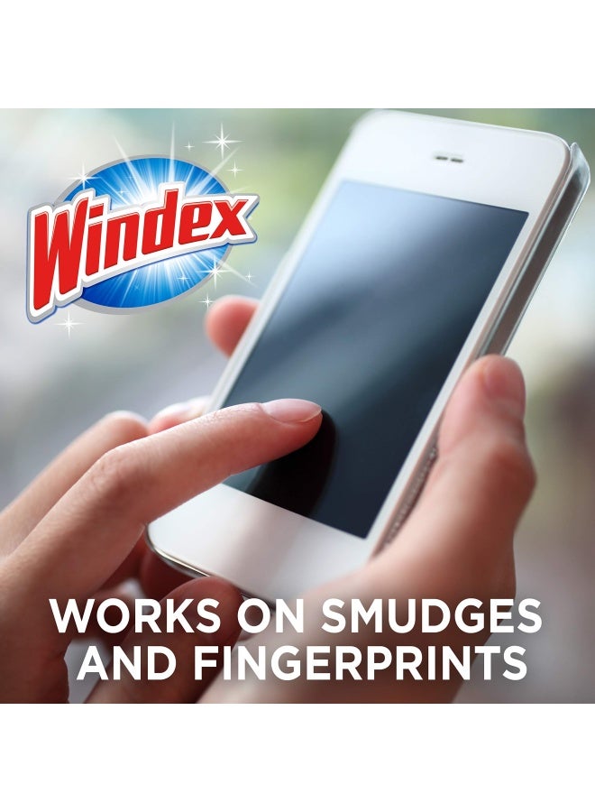 Windex مناديل إلكترونية لتنظيف الشاشات لأجهزة الكمبيوتر والهواتف والتلفزيونات والمزيد - عبوة 25 قطعة (3 عبوات إجمالي 75 مناديل) - Image 4