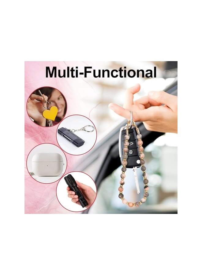 Green Tiger Phone Charm with Beaded Marble, Cell Phone Lanyard with Tether Tab, Phone Chain Strap, Hands-Free Wrist Strap, Phone Strap for Women Compatible with iPhone 16 Pro Max/ 15 Pro Max - Image 5