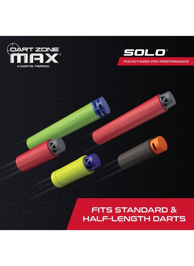 Dart Zone - Max Solo Pro Foam Dart Blaster Pistol - 120 Fps Single-Shot Foam Dart Blaster For Adults - Mini Foam Blaster For Ages 14+ With 1 Dart Capacity, Quick Fold Action & 10 Darts - 120 Ft Range - Image 1