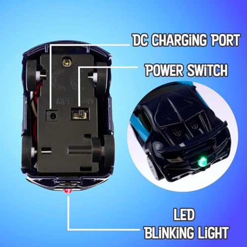 KRIMION Mini Remote Control Car Watch Toys, Rechargeable Mini Car Toy For Kids With Usb Charging Cable - 2 Function Remote In Watch, Blinking Lights In Carcute Wrist Racing Car (Style 7), Multicolor - Image 4