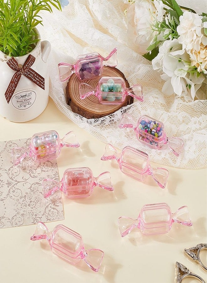 SOFPLATE 20Pcs Candy Shaped Jewelry Box Mini Portable Jewelry Box Small Plastic Transparent Pink Dessert Beading Trinket Storage Containers for Jewelry Rings Earrings Wedding Party Gift Case Packing - Image 3