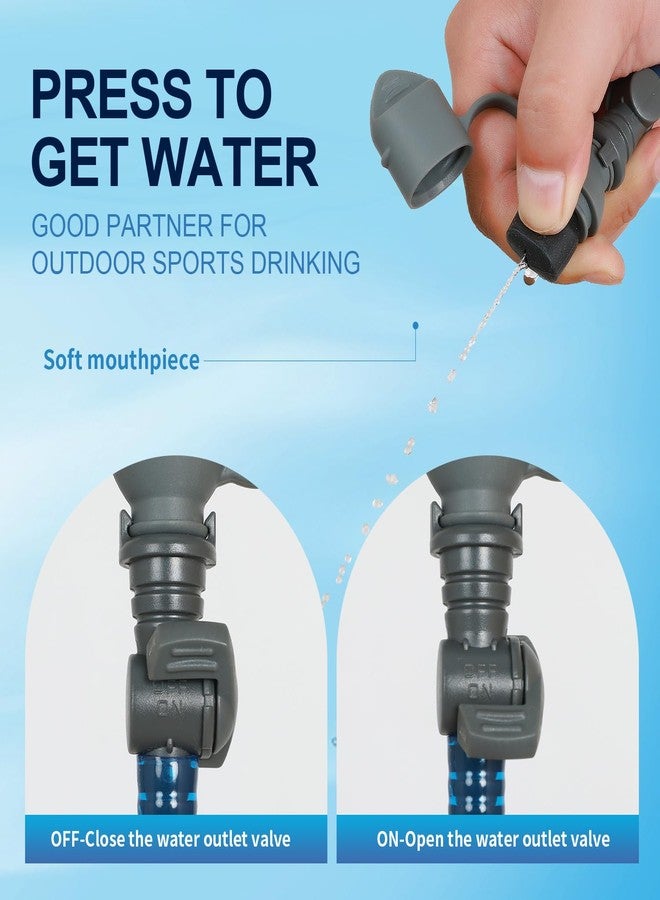 IX INOXTO INOXTO 1.5L/2L Hydration Bladder, Water Bladder with Water Reservoir Hose Insulator & High Flow Bite Valve for Hiking Backpack, Leak Proof 1.5/2L Water Reservoir for Camping Cycling Running (3L) - Image 4