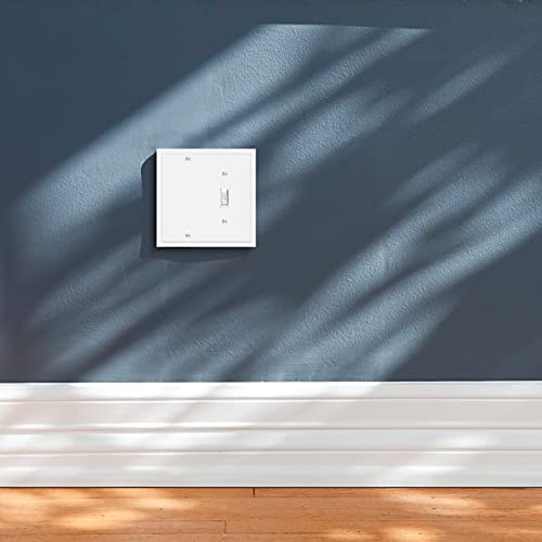 Henne Bery Modern Edge Decorative Wall Plate Switch Plate Outlet Cover, Durable Solid Zinc Alloy (Blank/Toggle, White) - Image 4