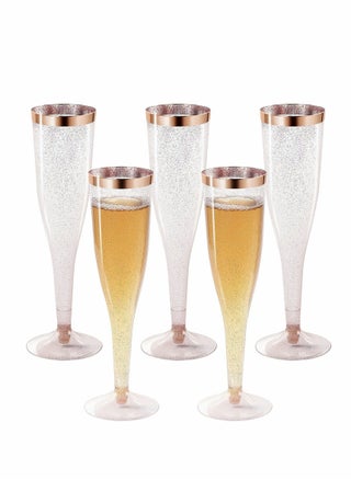 Plastic Drink Flutes Disposable, Gold Rim Glitter Disposable for Parties Clear Cups, drinks Glasses, Wedding and Shower Party Supplies 12 PCS (Rose Gold) - pzsku/ZD3DC822F125CAEFDC1A3Z/45/_/1670002133/f3663c51-6088-4d59-9d98-fbea06f5d7f7
