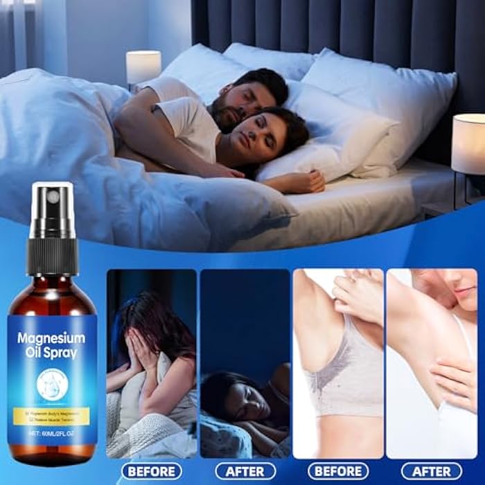 Qiaolimt Magnesium Spray, Pure Magnesium Oil Spray for Feet, Leak-Proof Portable Package, Magnesium Oil Body Care Natural Formula, Easy to Absorb and Soothe, 2 fl oz - Image 3