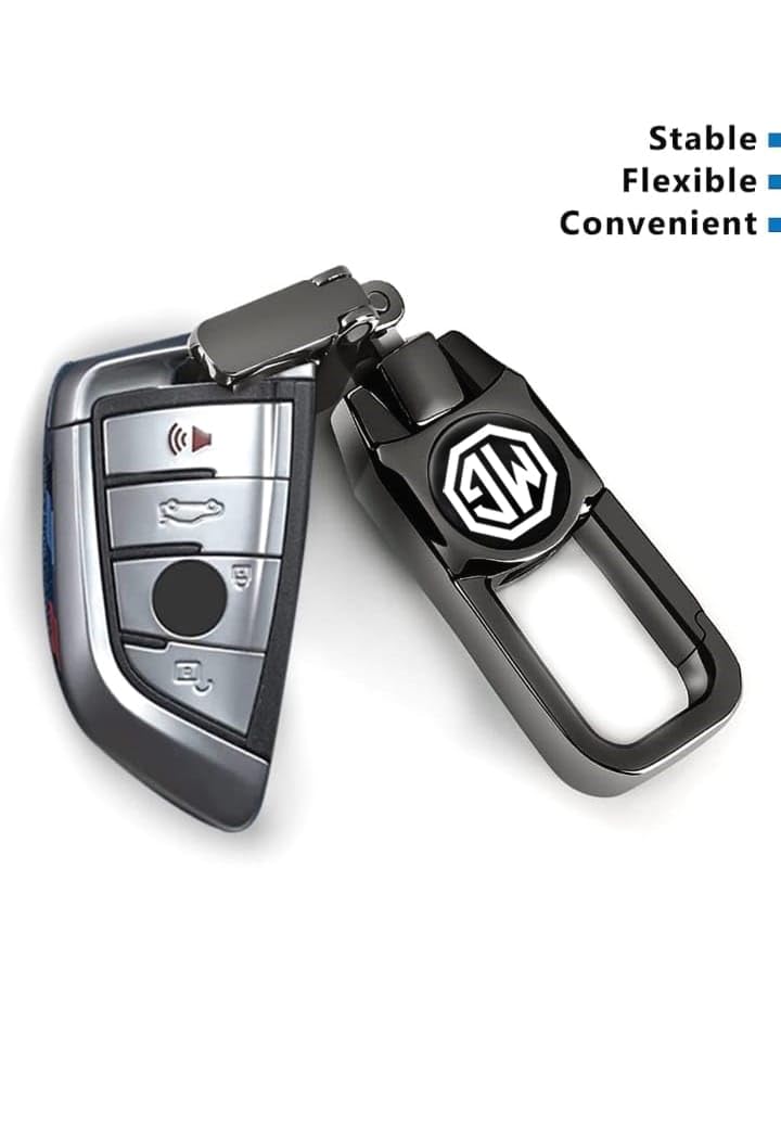 Greenworld Black Color Fob Key Heavy Duty Keychain Suitable for Hector/Astor/Glostor Car (BLACK) - Image 2
