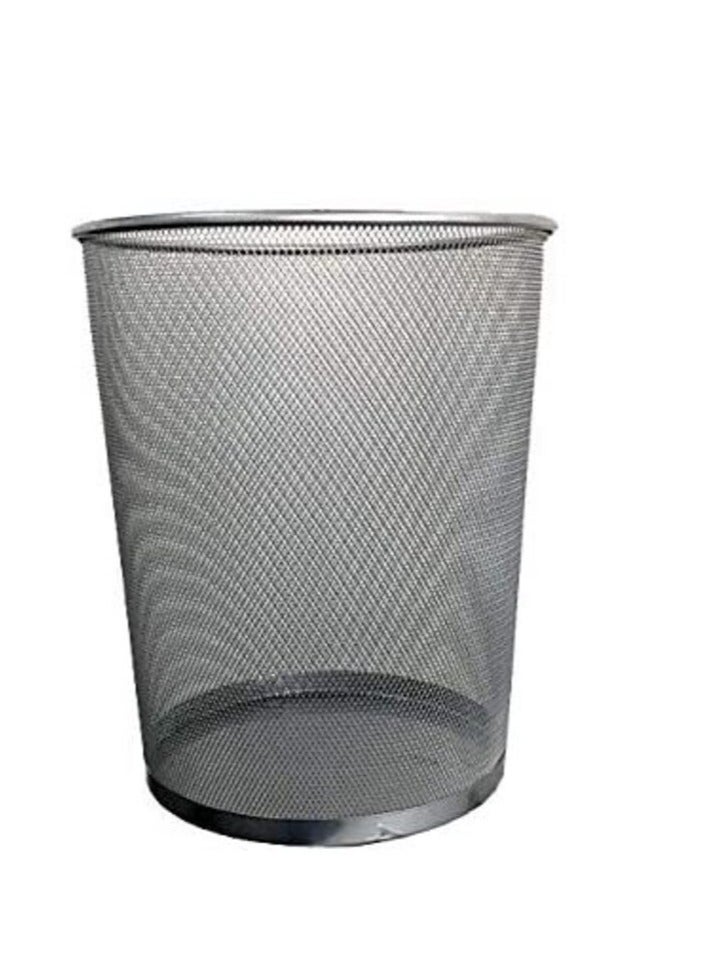 PROMASS Partner Waste Bin, Silver, Large, Metal Mesh, W 33.2 X H 31.4 X D 31.2cm