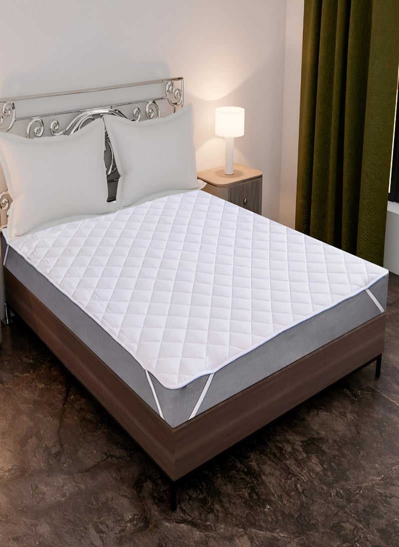Blueberry Soft Comfort Mattress Protector Mattress Topper Cover 4 Corner Elastic 150x200cm  - Image 1
