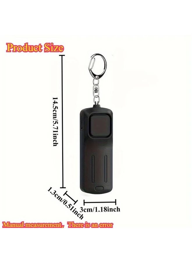 Black Personal Safety Alarm 130dB Loud with LED Light for Women Men Students Seniors - Image 4