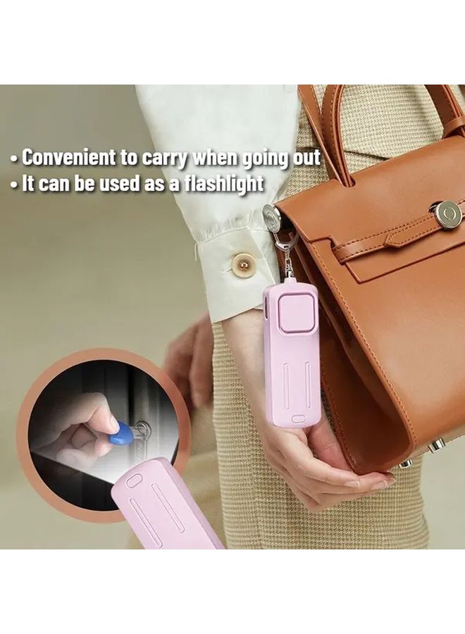 Black Personal Safety Alarm 130dB Loud with LED Light for Women Men Students Seniors - Image 2