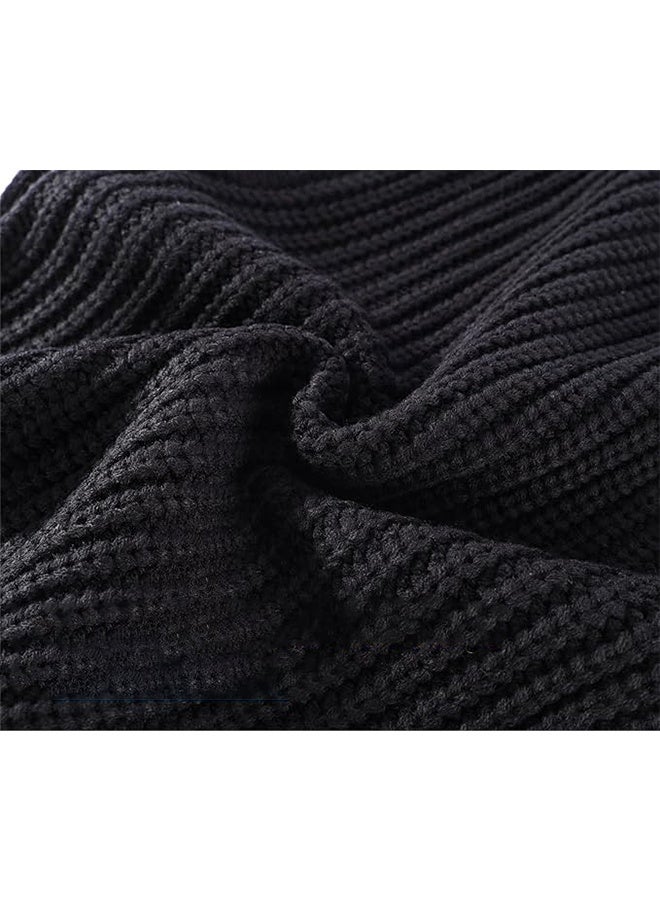 YJ Winter Hooded Knit Beanie with Scarf for Women & Men – Warm Fleece-Lined Balaclava Hat for Fall & Winter - Image 2