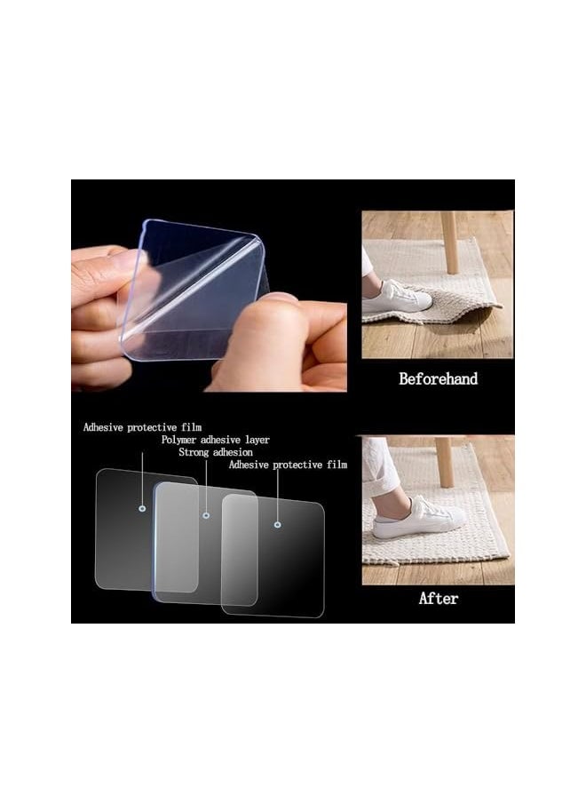 PROMASS - SOD-02-DST Transparent Double Sided Tape Heavy Duty 100 Pieces, Double Sided Tape, Waterproof Sturdy Squares, Acrylic Film, For Office Home Wall Decoration, Fixing - Image 1