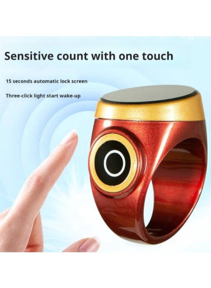Tasbeeh Ring Muslim Islamic Prayer OLED Display Four-Digit Display, Adjustable Sizes 22mm 20mm and 18mm - Image 2