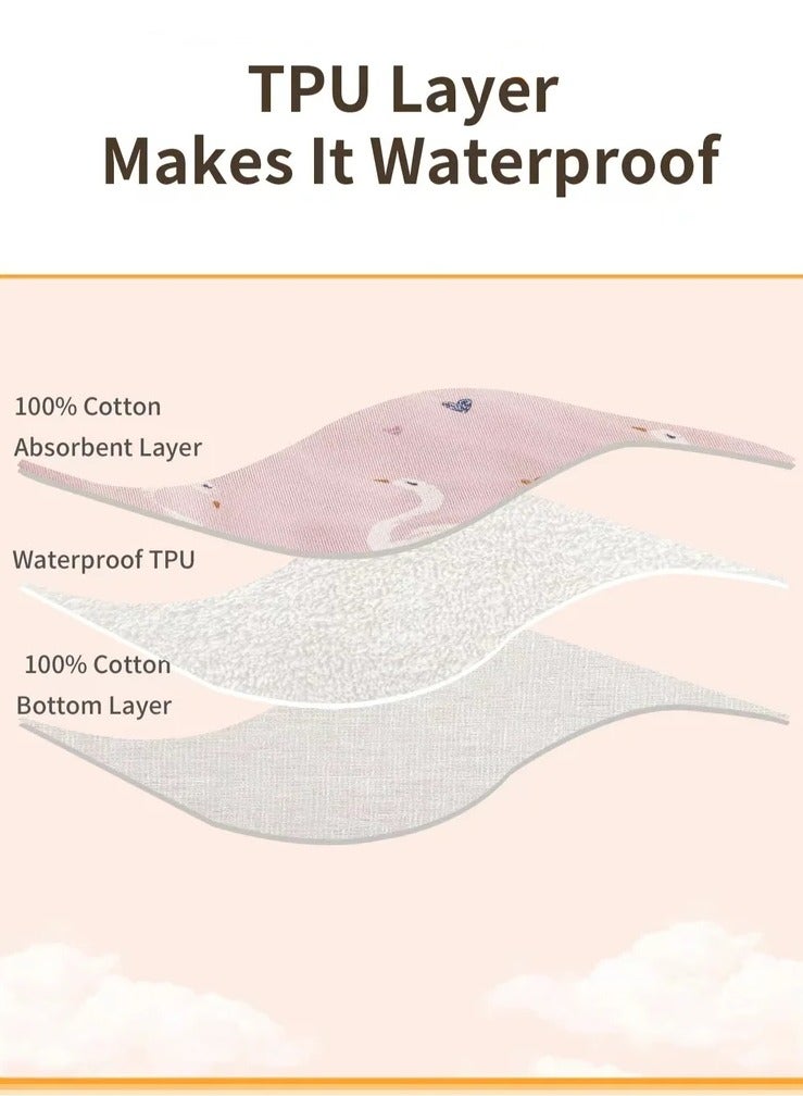 insular Waterproof Baby Bibs U-shaped Cotton Saliva 3pcs - Image 5