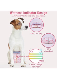 Generic Dog DiapersComfortable Absorbent, Leakproof Dog Wrap Disposable Diapers Diapers for Dogs in Heat, Excitable Urination, or Incontinence Disposable Dog Diapers  with Leak Proof Fit Puppy Diaper Liners Ultra Absorbent Doggie Diapers Pet Doggy Soft Diapers, Super Absorbent Disposable Leakproof Nappies  - Image 2