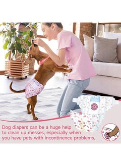 Generic Dog DiapersComfortable Absorbent, Leakproof Dog Wrap Disposable Diapers Diapers for Dogs in Heat, Excitable Urination, or Incontinence Disposable Dog Diapers  with Leak Proof Fit Puppy Diaper Liners Ultra Absorbent Doggie Diapers Pet Doggy Soft Diapers, Super Absorbent Disposable Leakproof Nappies  - Image 5
