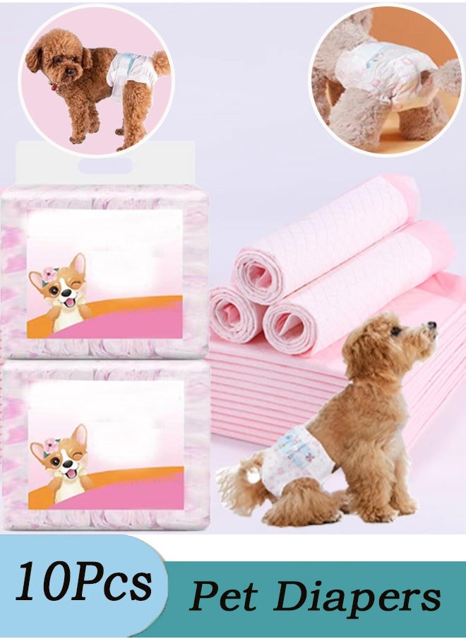 Generic Dog DiapersComfortable Absorbent, Leakproof Dog Wrap Disposable Diapers Diapers for Dogs in Heat, Excitable Urination, or Incontinence Disposable Dog Diapers  with Leak Proof Fit Puppy Diaper Liners Ultra Absorbent Doggie Diapers Pet Doggy Soft Diapers, Super Absorbent Disposable Leakproof Nappies  - Image 1
