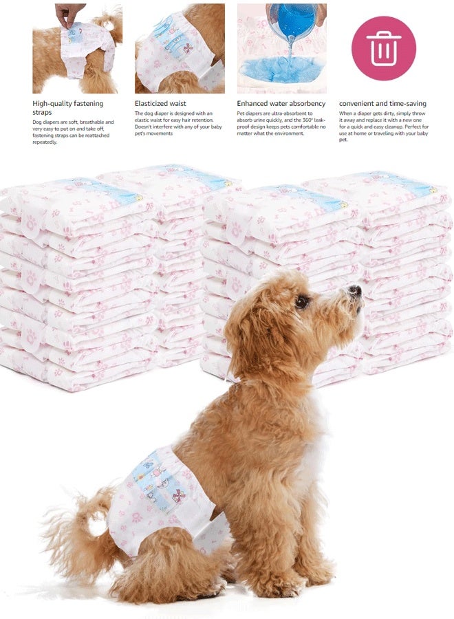 Pet Soft Disposable Dog Diaper Liners Booster Pads - Fit for Most Washable Dog Diapers & Dog Belly Bands Wraps, Ultra Absorbent for Marking, Incontinence, Female in Heat - Image 1